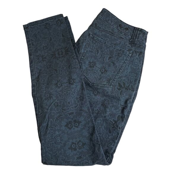Cabi‎ Womens Mid Rise Bue Floral Curvy Skinny Stretch Jeans Size 10 - Picture 1 of 8